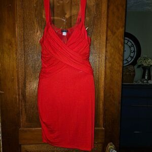 Women's Venus Red Sleeveless Dress SZ S SEXY BODYCON